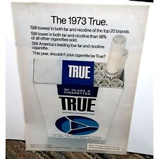 1973 True Filter Cigarettes Print Ad vintage 70s picture