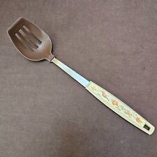 Vtg Ekco USA Brown Nylon Slotted Serving Cooking Spoon 11.5” Onion Almond Handle picture