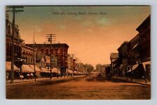 Albion MI-Michigan, Main St Looking North, Antique, Vintage c1910 Postcard picture