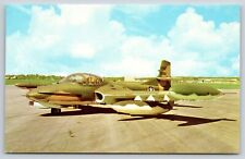 Airplanes~Cessna YA-37A On Runway & Stats On Back~Vintage Postcard picture