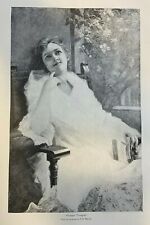 1896 Vintage Magazine Illustration Pleasant Thoughts by P. E. Mesples picture