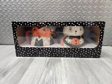 Set of 2 NEW Johanna Parker Halloween Pumpkin Peep Mugs picture