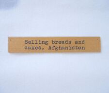Vintage Label Afghanistan Bread and Cakes Store 2.75