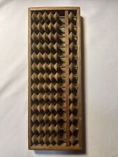 Vintage Antique Wood Abacus 13 Rods 91 Beads Japanese Antique Calculator picture