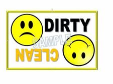 Smiley Dishwasher Magnet Clean Dirty portable   XL SIZE  picture