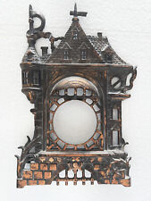 Antique Clock Primitive Cast Iron Castle GOLDEN NOVELTY CO. MFG Chicago 12 in. picture