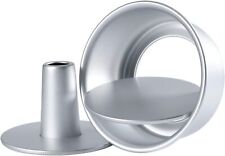 Tosnail 3 Pieces 6 Inches Aluminum Angel Food Cake Pan Round Silver  picture