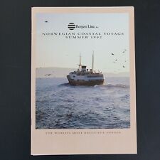 BERGEN LINE Inc. Norwegian Costal Voyage Summer 1992 Cruise Brochure 15pg picture