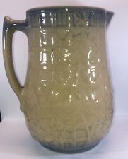 Antique Rose & Trellis Blue white pitcher Salt Glaze Stoneware picture