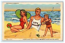 Greetings From Rockville Maryland MD Family At Beach Scene Postcard picture