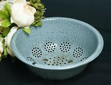 Vintage Gray Graniteware 3 Footed Strainer 4'' Tall picture