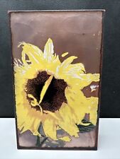 Houston Llew Spiritile #095 Day to Come Sunflower Copper Tile Retired picture