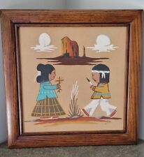 Vintage Navajo Boy and Girl Signed Large 16