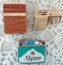 Vintage Cigarette Lighters Pistol Alpine Leather Ryan Japan Storm King picture