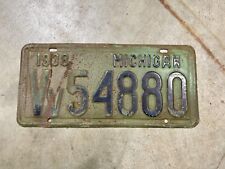 1938 Michigan Veteran License Plate Vv54880 picture