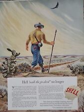 1942 Shell Industrial Lubricants Fortune WW2 Print Ad Q3 Fletcher Martin Walking picture