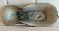 Studio Pottery Spoon Rest (or trinket dish) Signed picture