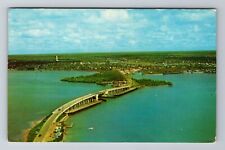 Englewood Beach FL-Florida, New Bridge, Lemon Bay, Vintage c1965 Postcard picture