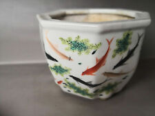 Chinese old porcelain decorated with coloured drawings porcelain A flower pot picture