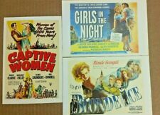 Three Vintage B- Movie Poster Postcards Large 8 inch 1988 picture