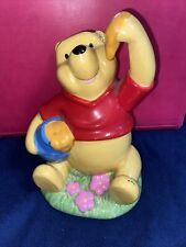 Vintage Enesco Winnie the Pooh Ceramic Coin Bank 8 Inch picture