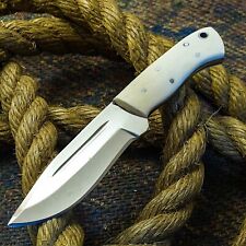 ALONZO KNIVES USA HANDMADE D2 TOOL STEEL CAMEL BON FIXED BLADE HUNTING KNIFE1093 picture