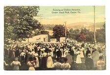Enjoying an Outdoor Attraction Greater Island Park EASTON PA Bethlehem Postcard picture