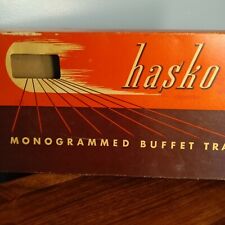 Vintage Hasko Buffet Trays, Set Of 4, Wood Grain Look picture