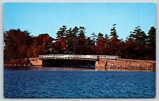 Postcard Long Island Bridge Lake Winnipesaukee New Hampshire H11 picture
