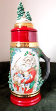 BEAUTIFUL HAND MADE CHRISTMAS SCENE STEIN picture