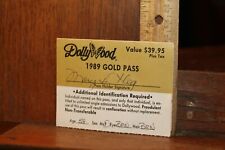 Vintage 1989 DOLLYWOOD Gold Pass Dolly Parton Theme Park picture