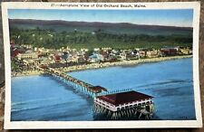 1930’s Postcard Aeroplane View Of Old Orchard Beach Maine ME Vintage Unposted picture