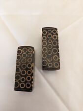 Mid Century Modern Wood with Resin Inlay Salt and Pepper shakers  picture