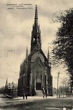 German Lutheran Church Passaic New Jersey NJ 1907 Postcard picture