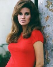 Raquel Welch wears clinging red t-shirt classic 1967 pose 24x36 inch Poster picture