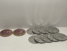Set of 11 2013 Krewe of Tucks Doubloons Aluminum & Wood Mardi Gras New Orleans picture
