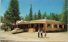 Eddy's Cafe Apgar Village Glacier National Park MT Standard Gas Postcard H48 picture