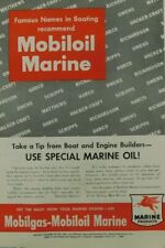 Mobilgas-Mobiloil Marine Dec 1946 Motorboat Original Vintage Advertisement picture