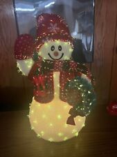 VINTAGE AVON CHRISTMAS GIFT COLLECTION FIBER OPTIC 16'' SNOWMAN COLOR CHANGING picture