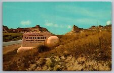 Postcard Entrance Pylon Welcomes to Scotts Bluff National Monument Nebraska  F13 picture