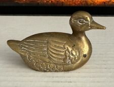 Vintage Miniature Brass Duck picture