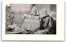 c1905 UNUSUAL OLD LADIES THE CHRONICLE GREETINGS EARLY UNDIVIDED POSTCARD P3648 picture