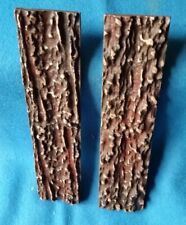PAIR FAUX SAMBAR STAG KNIFE MAKING SCALES LARGE 6 3/4 X 1 3/4 X 7/16 picture