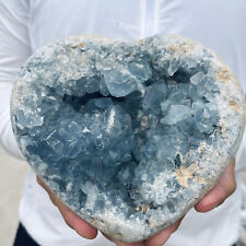 6.6lb Large Natural Blue Celestite Crystal Geode Quartz Cluster Mineral Specimen picture