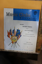 1955 Music Clubs Magazine Five Flags Fiesta Protram Miami Florida Mana-Zucca picture