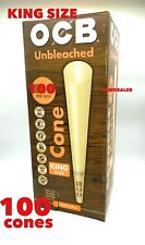 ocb unbleached KING size pre rolled 100 pack picture