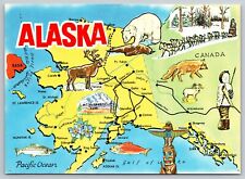 Alaska the 49th State Map Postcard UNPOSTED picture