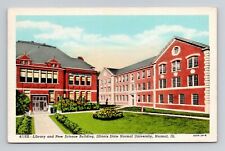 Postcard Library Illinois State Normal University, Vintage Linen M14 picture