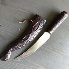 South American Hand Carved Knife With Sheath picture