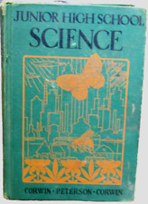 1937 Junior High School GREEN SCIENCE Book Corwin Peterson Corwin Revised   -U picture